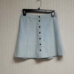 Abercrombie & Fitch Sky Blue A-Line Skirt Sz 00. Indie Business School Preppy